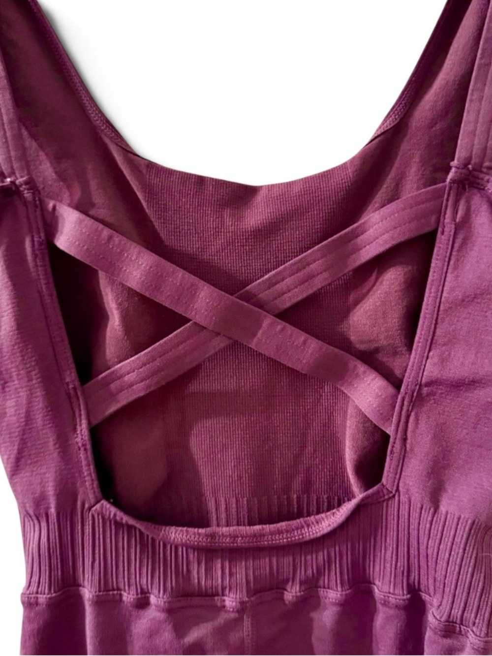 FP Movement by Free People Deep Plum Cross-Back Karma Onesie M